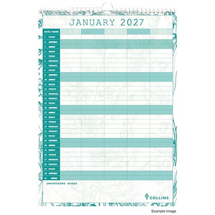 Collins Tara Wall Calendar Month To View A3 2027