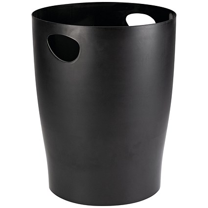 Contour Ergonomics Waste Paper Bin Black