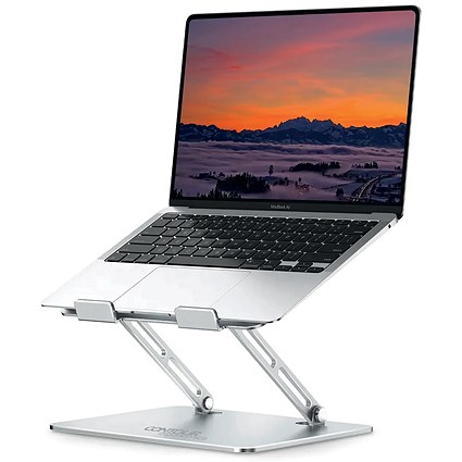 Contour Ergonomics Adjustable Aluminium Laptop Stand For Laptops Up To 17 Inches Silver