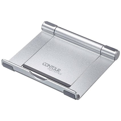 Contour Ergonomics Rotating 360 Degree Rotating Tablet/Phone Stand 4- 13 Inches Silver