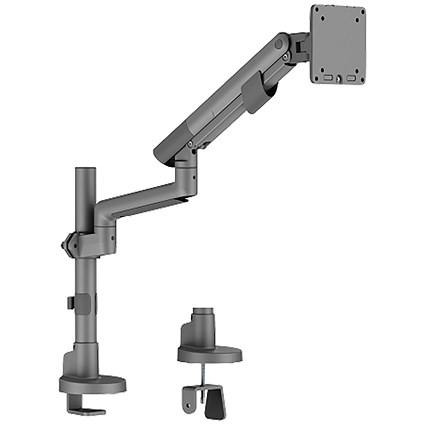 Contour Ergonomics Single Pole-Mounted Monitor Arm Space Grey