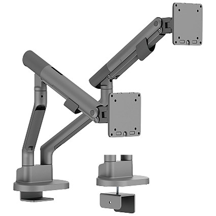 Contour Ergonomics Dual Desk Mounted Monitor Arm Space Grey