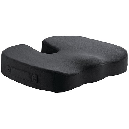 Contour Ergonomics Memory Foam Seat Cushion with Cooling Gel Black