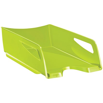 CEP Maxi Gloss Self-Stacking Letter Tray, Green