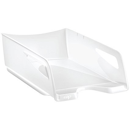 CEP Maxi Gloss Self-Stacking Letter Tray, White