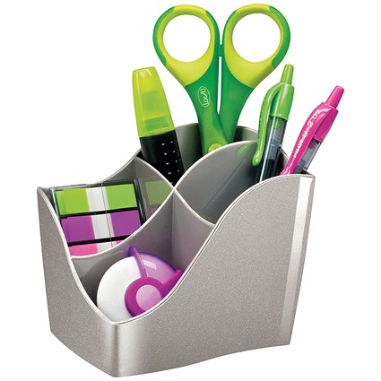 CEP Ellypse Xtra Strong Pencil Pot, 4 Compartments, Taupe