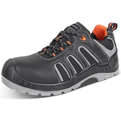 Beeswift S3 Non Metallic Trainers, Black & Orange, 4