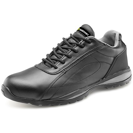 Beeswift Dual Density S1P Steel Toecap Trainers, Black & Grey, 7