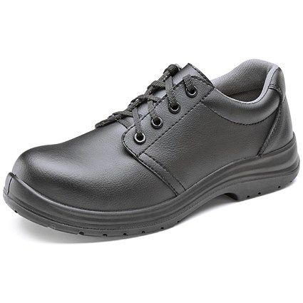 Beeswift Micro-Fibre Tie S2 Shoes, Black, 4