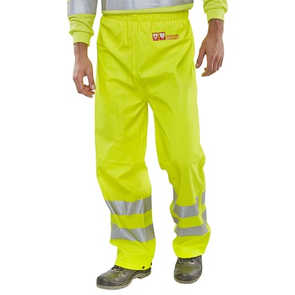 Beeswift Fire Retardant Anti-Static Trousers, Saturn Yellow, 3XL