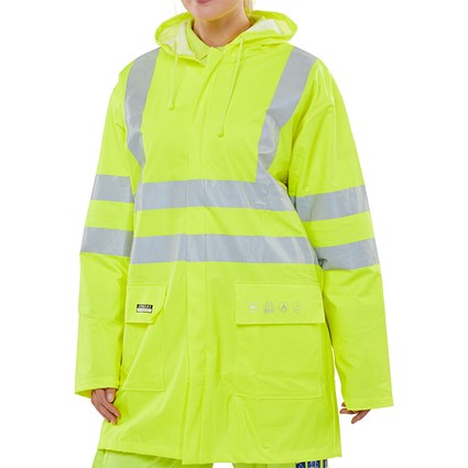 Beeswift Fire Retardant Anti-Static Jacket, Saturn Yellow, Small Beeswift Fire Retardant Anti-Static Jacket, Saturn Yellow, Small