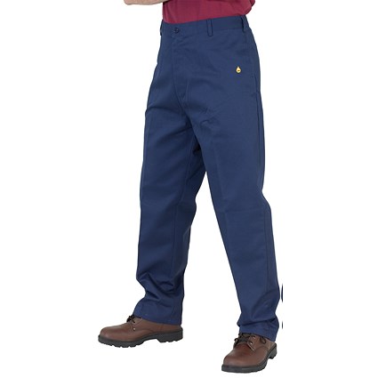 Beeswift Fire Retardant Trousers, Navy Blue, 44 Beeswift Fire Retardant Trousers, Navy Blue, 44