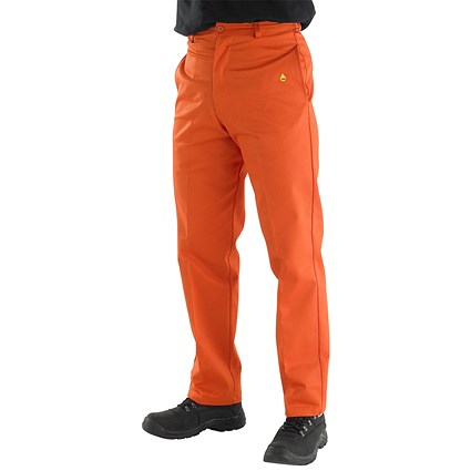 Beeswift Fire Retardant Trousers, Orange, 32