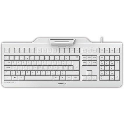Cherry KC 1000 SC Security Keyboard with Integrated Smartcard Terminal, Wired, Grey