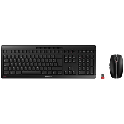 Cherry Stream Keyboard and Mouse Set, Wireless, Rechargable, Black Cherry Stream Keyboard and Mouse Set, Wireless, Rechargable, Black