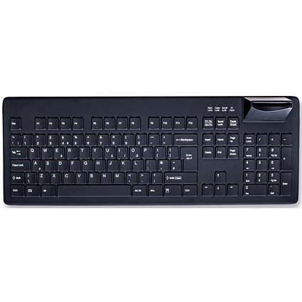 Cherry AKC8200 Hygiene Keyboard with Integrated Smartcard Reader, Wired, Black