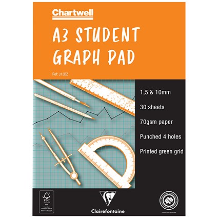 Chartwell Graph Pad, A3, 30 Sheets