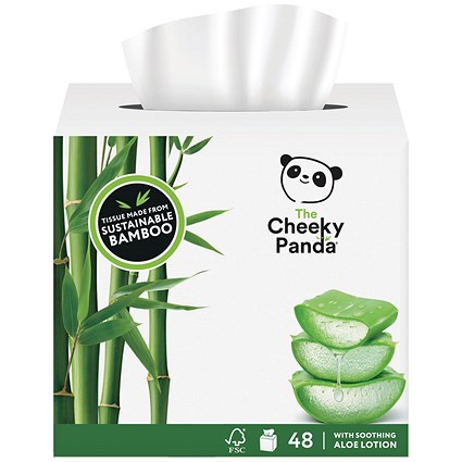 Cheeky Panda Sustainable Bamboo Balsam Tissue Cube 4-Ply 48 Sheets Per Cube (Pack of 12) BALSCUBT4PX