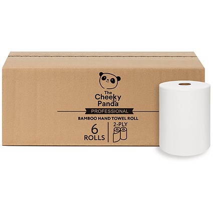 Cheeky Panda Sustainable Bamboo Hand Towel Roll 2-Ply 200m (Pack of 6) HANDTWRL6