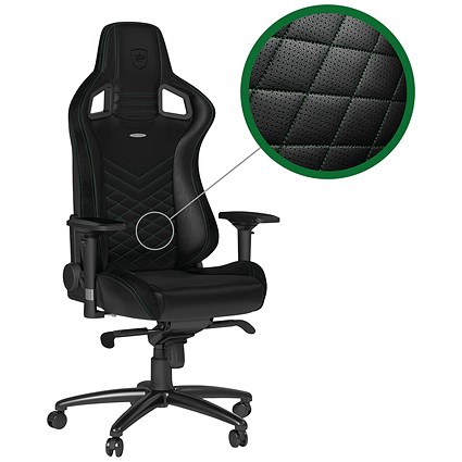Noblechairs Epic Gaming Chair, Faux Leather, Black & Green Noblechairs Epic Gaming Chair, Faux Leather, Black & Green