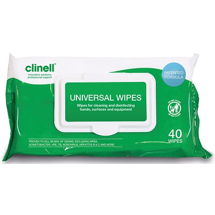 Clinell Universal Wipes (Pack of 40)