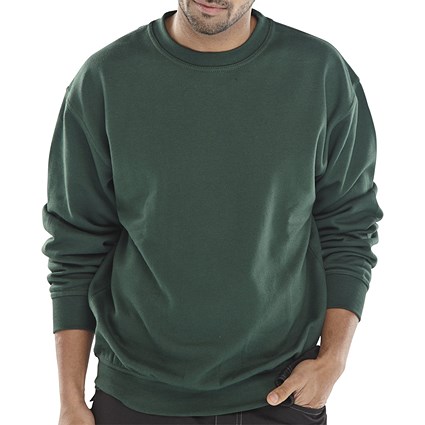 Beeswift Polycotton Sweatshirt, Bottle Green, 4XL