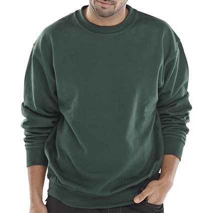 Beeswift Polycotton Sweatshirt, Bottle Green, 4XL Beeswift Polycotton Sweatshirt, Bottle Green, 4XL