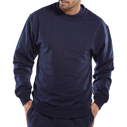 Beeswift Polycotton Sweatshirt, Navy Blue, Medium Beeswift Polycotton Sweatshirt, Navy Blue, Medium