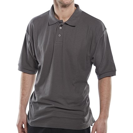 Beeswift Polo Shirt, Grey, 4XL Beeswift Polo Shirt, Grey, 4XL