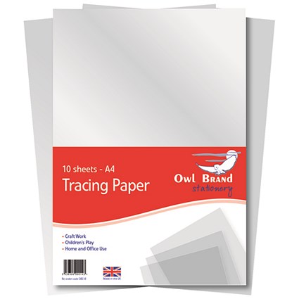 A4 Tracing Paper, 100 Sheets - Pack of 10