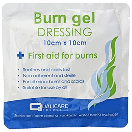 Qualicare Burn Gel Dressing, 10cm x 10cm