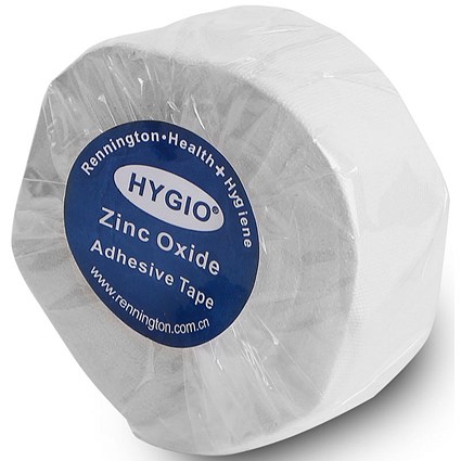 Hygiotape Zinc Oxide Tape, 2.5cm x 10m, Pack of 10