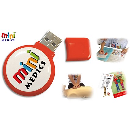 Click Medical Mini Medics Usb Training Pack With 32 Books And Pencils Set