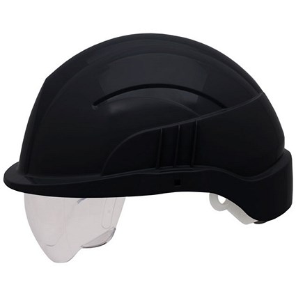 Centurion Vision Plus Safety Helmet with Integrated Visor, Black