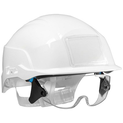 Centurion Spectrum Safety Helmet with Integrated Eye Protection, White