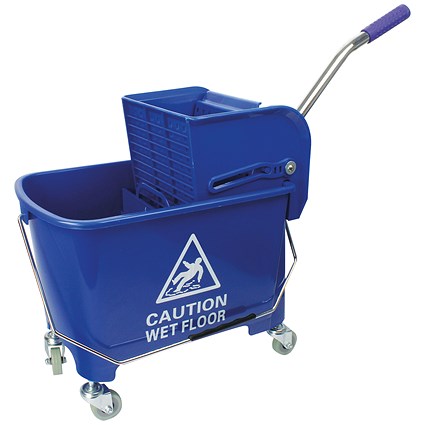 Mobile Mop Bucket and Wringer 20 Litre Blue 101248 BLU Mobile Mop Bucket and Wringer 20 Litre Blue 101248 BLU