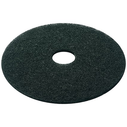 3M Stripping Floor Pad, 380mm, Black, Pack of 5