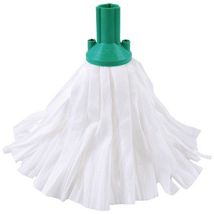 Contico Exel Big White Mop Head, Green, Pack of 10 Contico Exel Big White Mop Head, Green, Pack of 10