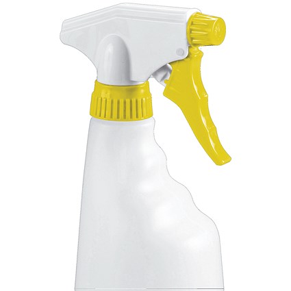 2Work Trigger Spray Refill Bottles, Yellow, Pack of 4