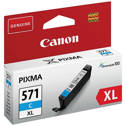 Canon CLI-571XL Ink Cartridge High Yield Cyan 0332C001