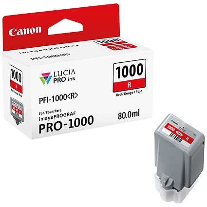 Canon PFI-1000R Ink Cartridge Red 0554C001