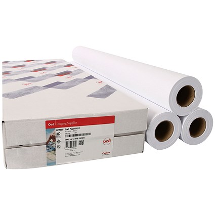 Canon Draft Paper Roll, 914mm x 91m, White, 75gsm Canon Draft Paper Roll, 914mm x 91m, White, 75gsm