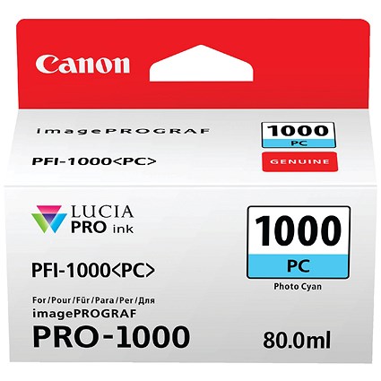 Canon Pro-1000 Photo Cyan Ink Tank 0550C001