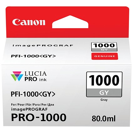 Canon PFI-1000GY Ink Cartridge Grey 0552C001