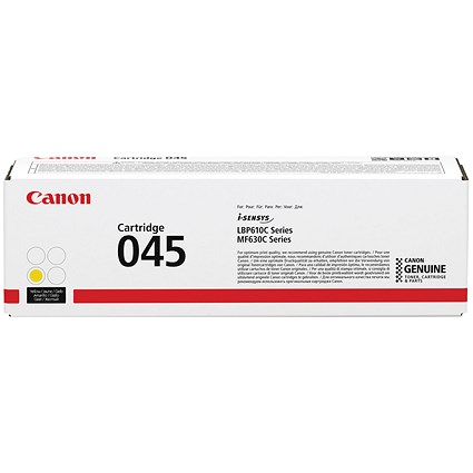 Canon 045Y Toner Cartridge Yellow 1239C002 Canon 045Y Toner Cartridge Yellow 1239C002