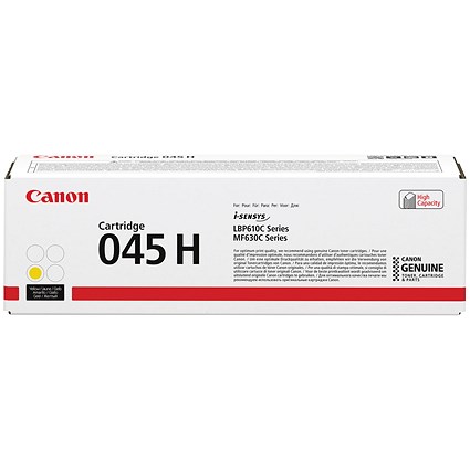 Canon 045H Toner Cartridge High Yield Yellow 1243C002 Canon 045H Toner Cartridge High Yield Yellow 1243C002