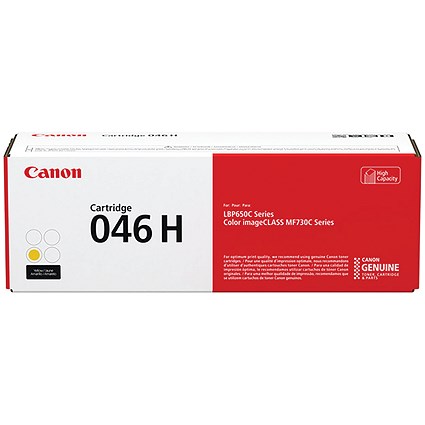 Canon 046H Toner Cartridge High Yield Yellow 1251C002 Canon 046H Toner Cartridge High Yield Yellow 1251C002
