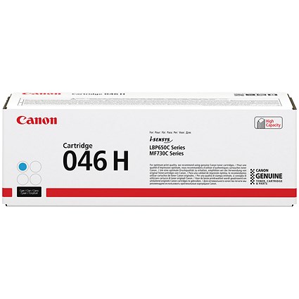 Canon 046H Toner Cartridge High Yield Cyan 1253C002 Canon 046H Toner Cartridge High Yield Cyan 1253C002