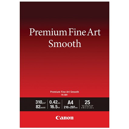 Canon Premium Fine Art A4 Smooth Paper (Pack of 25) 1711C001