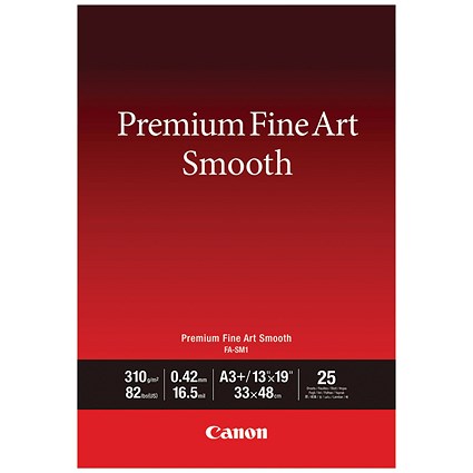 Canon Premium Fine Art Smooth A3 Plus Paper (Pack of 25) 1711C004